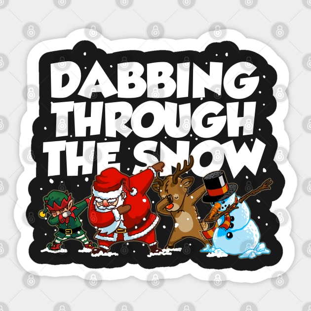 Dabbing Santa Christmas Tshirt Gift Dab Santa Claus T-Shirt Sticker by vo_maria